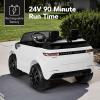 imageBest Choice Products 12V 37 MPH 2Seater Licensed Land Rover Ride On Car Toy wParent Remote Control MP3 Player  WhiteWhite