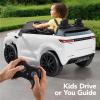 imageBest Choice Products 12V 37 MPH 2Seater Licensed Land Rover Ride On Car Toy wParent Remote Control MP3 Player  WhiteWhite