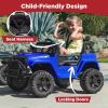 imageBest Choice Products 12V Kids Ride On Truck Car wParent Remote Control Spring Suspension LED Lights AUX Port  GreenBlue