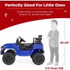 imageBest Choice Products 12V Kids Ride On Truck Car wParent Remote Control Spring Suspension LED Lights AUX Port  GreenBlue