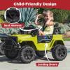 imageBest Choice Products 12V Kids Ride On Truck Car wParent Remote Control Spring Suspension LED Lights AUX Port  GreenGreen