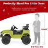 imageBest Choice Products 12V Kids Ride On Truck Car wParent Remote Control Spring Suspension LED Lights AUX Port  GreenGreen