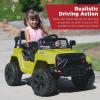 imageBest Choice Products 12V Kids Ride On Truck Car wParent Remote Control Spring Suspension LED Lights AUX Port  GreenGreen