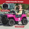 imageBest Choice Products 12V Kids Ride On Truck Car wParent Remote Control Spring Suspension LED Lights AUX Port  GreenHot Pink