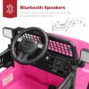imageBest Choice Products 12V Kids Ride On Truck Car wParent Remote Control Spring Suspension LED Lights AUX Port  GreenHot Pink