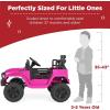 imageBest Choice Products 12V Kids Ride On Truck Car wParent Remote Control Spring Suspension LED Lights AUX Port  GreenHot Pink