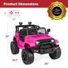 imageBest Choice Products 12V Kids Ride On Truck Car wParent Remote Control Spring Suspension LED Lights AUX Port  GreenHot Pink