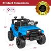 imageBest Choice Products 12V Kids Ride On Truck Car wParent Remote Control Spring Suspension LED Lights AUX Port  GreenLight Blue