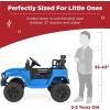 imageBest Choice Products 12V Kids Ride On Truck Car wParent Remote Control Spring Suspension LED Lights AUX Port  GreenLight Blue