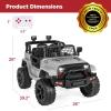 imageBest Choice Products 12V Kids Ride On Truck Car wParent Remote Control Spring Suspension LED Lights AUX Port  GreenLight Gray