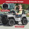 imageBest Choice Products 12V Kids Ride On Truck Car wParent Remote Control Spring Suspension LED Lights AUX Port  GreenLight Gray