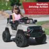 imageBest Choice Products 12V Kids Ride On Truck Car wParent Remote Control Spring Suspension LED Lights AUX Port  GreenLight Gray