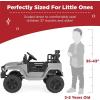 imageBest Choice Products 12V Kids Ride On Truck Car wParent Remote Control Spring Suspension LED Lights AUX Port  GreenLight Gray