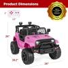 imageBest Choice Products 12V Kids Ride On Truck Car wParent Remote Control Spring Suspension LED Lights AUX Port  GreenPink