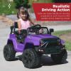 imageBest Choice Products 12V Kids Ride On Truck Car wParent Remote Control Spring Suspension LED Lights AUX Port  GreenPurple