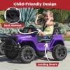 imageBest Choice Products 12V Kids Ride On Truck Car wParent Remote Control Spring Suspension LED Lights AUX Port  GreenPurple