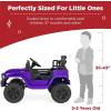 imageBest Choice Products 12V Kids Ride On Truck Car wParent Remote Control Spring Suspension LED Lights AUX Port  GreenPurple