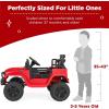 imageBest Choice Products 12V Kids Ride On Truck Car wParent Remote Control Spring Suspension LED Lights AUX Port  GreenRed