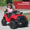 imageBest Choice Products 12V Kids Ride On Truck Car wParent Remote Control Spring Suspension LED Lights AUX Port  GreenRed