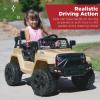 imageBest Choice Products 12V Kids Ride On Truck Car wParent Remote Control Spring Suspension LED Lights AUX Port  GreenSand