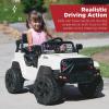 imageBest Choice Products 12V Kids Ride On Truck Car wParent Remote Control Spring Suspension LED Lights AUX Port  GreenWhite