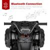 imageBest Choice Products 12V Kids RideOn Electric ATV 4Wheeler Quad Car Toy wBluetooth Audio 37mph Max Speed Treaded Tires LED Headlights Radio  OrangeBlack