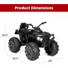 imageBest Choice Products 12V Kids RideOn Electric ATV 4Wheeler Quad Car Toy wBluetooth Audio 37mph Max Speed Treaded Tires LED Headlights Radio  OrangeBlack