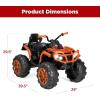 imageBest Choice Products 12V Kids RideOn Electric ATV 4Wheeler Quad Car Toy wBluetooth Audio 37mph Max Speed Treaded Tires LED Headlights Radio  OrangeBlackOrange