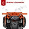 imageBest Choice Products 12V Kids RideOn Electric ATV 4Wheeler Quad Car Toy wBluetooth Audio 37mph Max Speed Treaded Tires LED Headlights Radio  OrangeBlackOrange