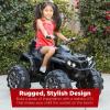 imageBest Choice Products 12V Kids RideOn Electric ATV 4Wheeler Quad Car Toy wBluetooth Audio 37mph Max Speed Treaded Tires LED Headlights Radio  OrangeBlack