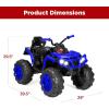 imageBest Choice Products 12V Kids RideOn Electric ATV 4Wheeler Quad Car Toy wBluetooth Audio 37mph Max Speed Treaded Tires LED Headlights Radio  OrangeBlue