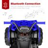 imageBest Choice Products 12V Kids RideOn Electric ATV 4Wheeler Quad Car Toy wBluetooth Audio 37mph Max Speed Treaded Tires LED Headlights Radio  OrangeBlue