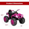 imageBest Choice Products 12V Kids RideOn Electric ATV 4Wheeler Quad Car Toy wBluetooth Audio 37mph Max Speed Treaded Tires LED Headlights Radio  OrangeHot Pink