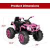 imageBest Choice Products 12V Kids RideOn Electric ATV 4Wheeler Quad Car Toy wBluetooth Audio 37mph Max Speed Treaded Tires LED Headlights Radio  OrangePink