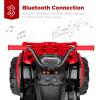 imageBest Choice Products 12V Kids RideOn Electric ATV 4Wheeler Quad Car Toy wBluetooth Audio 37mph Max Speed Treaded Tires LED Headlights Radio  OrangeRedBlack