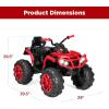 imageBest Choice Products 12V Kids RideOn Electric ATV 4Wheeler Quad Car Toy wBluetooth Audio 37mph Max Speed Treaded Tires LED Headlights Radio  OrangeRedBlack
