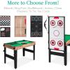 imageBest Choice Products 13in1 Combo Game Table Set for Home Game Room Friends ampamp Family wPing Pong Foosball Basketball Air Hockey Archery Chess Checkers Shuffleboard BowlingNatural