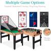 imageBest Choice Products 13in1 Combo Game Table Set for Home Game Room Friends ampamp Family wPing Pong Foosball Basketball Air Hockey Archery Chess Checkers Shuffleboard BowlingNatural