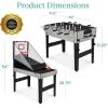 imageBest Choice Products 13in1 Combo Game Table Set for Home Game Room Friends ampamp Family wPing Pong Foosball Basketball Air Hockey Archery Chess Checkers Shuffleboard BowlingGray