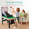 imageBest Choice Products 13in1 Combo Game Table Set for Home Game Room Friends ampamp Family wPing Pong Foosball Basketball Air Hockey Archery Chess Checkers Shuffleboard BowlingNatural