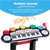imageBest Choice Products 37Key Kids Electronic Musical Instrument Piano Learning Toy Keyboard wMultiple Sounds Lights Microphone Stool  BlueBlack