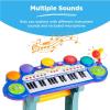 imageBest Choice Products 37Key Kids Electronic Musical Instrument Piano Learning Toy Keyboard wMultiple Sounds Lights Microphone Stool  BlueBlue