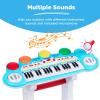 imageBest Choice Products 37Key Kids Electronic Musical Instrument Piano Learning Toy Keyboard wMultiple Sounds Lights Microphone Stool  BlueMulticolor