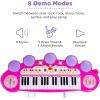 imageBest Choice Products 37Key Kids Electronic Musical Instrument Piano Learning Toy Keyboard wMultiple Sounds Lights Microphone Stool  BluePink