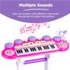 imageBest Choice Products 37Key Kids Electronic Musical Instrument Piano Learning Toy Keyboard wMultiple Sounds Lights Microphone Stool  BluePink