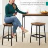 imageBest Choice Products 3Piece Counter Height Dining Set Desk Bar Kitchen Island Table w 2 Stools Wine Rack ampamp Storage Shelves  BlackBrown