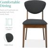 imageBest Choice Products 3Piece MidCentury Modern Wood Dining Kitchen Table ampamp Chair Set w 2 Upholstered Bench Seats  WalnutCreamWalnutCharcoal