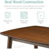 imageBest Choice Products 3Piece MidCentury Modern Wood Dining Kitchen Table ampamp Chair Set w 2 Upholstered Bench Seats  WalnutCreamWalnutCharcoal