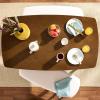 imageBest Choice Products 3Piece MidCentury Modern Wood Dining Kitchen Table ampamp Chair Set w 2 Upholstered Bench Seats  WalnutCreamWalnutCream