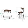 imageBest Choice Products 3Piece Modern Oval Dining Table Set Small Kitchen Dinette w 2 Chairs Metal Frame Curved Backrests  GrayBlackDark BrownBlack